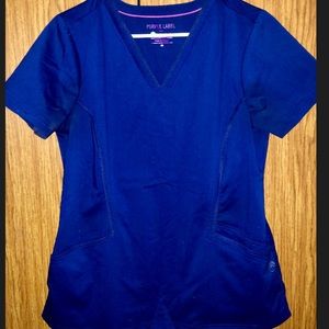 Healing hands purple label uniform scrub top